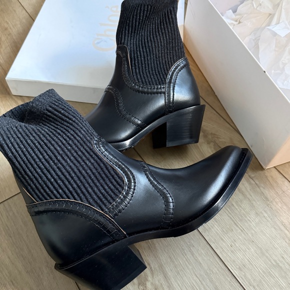 NWT Chloe Nellie Texan Ankle Sock Boot 41 - Picture 9 of 10